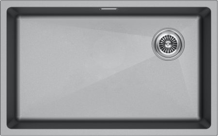 Кухонная мойка Paulmark LUMI 74UNI-SKEW LU74SK-GRM 74х46 цвет серый металлик